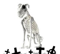 Decoración De Perros Esqueletos, Figura De Perro, Animales de Halloween Decoración De Figura Huesa, Esqueleto 17,3x12.2 Pulgadas Decoración para Escenas De Cementerio