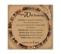 Decoración de piedra ajustable hecha a mano para todas las edades con tarjetas de bendición y múltiples adiciones de color