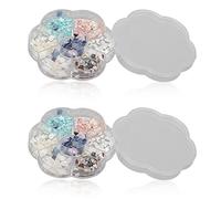 Decoración de piedra para decoración de uñas de resina, adornos de uñas de forma única brillante para artistas de uñas DIY y uso en salón en casa, juego de 2 cajas