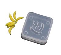 Decoración de plátano de silicona flexible para creación realista de alimentos en miniatura para aficionados y clases de arte, herramienta de fabricación de modelos