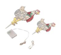 Decoración de Pollo Al Aire Libre, Decoración de Pollo Acrílico Al Aire Libre Decoración de Pollo Al Aire Libre con Bufanda para Decoración de Césped de Tierra