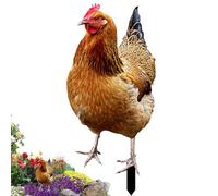 Decoración de Pollo al Aire Libre - gallina acrílica 2D, Estatua de jardín, Figura Decorativa con Acabado Resistente a la Intemperie | para Mejorar la estética del Patio, apoyar la exhibición