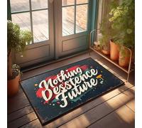 Decoración de porche delantero de granja para abrazar tu futuro poco convencional: una visión audaz para el mañana, felpudo de bar, decoración del hogar para hombres (65 x 90 cm)