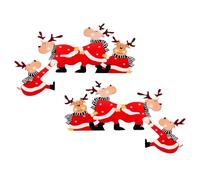 Decoración De Puerta - Arte De Silueta De Papá Noel, Alce Y 2 Piezas Decoración De Puerta De Dormitorio De Madera para Navidad - para Hogar Baño Al Aire Libre Boda Vacaciones
