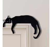 Decoración de puerta de gato, marco de puerta, letrero de esquina, decoración de chimenea, estilo de granja para amantes de los gatos, decoración artesanal para alféizar de ventana para fiesta de