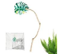 Decoración de recinto de araña, con marco de hierro de cuerda de algodón, decoración de hojas simuladas | Decoración de hábitat de araña saltando | para escalar, descansar, explorar, alimentar