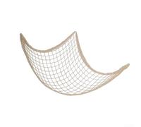 Decoración de red de pesca, red de algodón mediterráneo para colgar en la pared, accesorio de pared para jardín de infantes, acuario, decoración del hogar (beige)