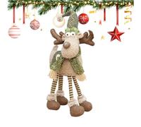 Decoración de reno de Navidad, decoración navideña de peluche, reno de Navidad, para casa, entrada, salón, ocasiones festivas, fiestas familiares, interiores y exteriores, así como K