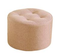 decoración de Sala de Estar, Taburete Multiuso Reposapiés de Suelo cómodo for Interior y Exterior, puf otomano tapizado y Acolchado(Creamywhite,32x32x35cm)