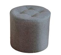 decoración de Sala de Estar, Taburete Multiuso Reposapiés de Suelo cómodo for Interior y Exterior, puf otomano tapizado y Acolchado(Dark Gray,32x32x28cm)