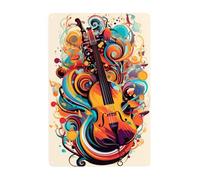 Decoración De Sala De Música, Guitarra Cartel De Chapa Decoración Pared Muestra Placa Divertida Pintura De Hojalata Placa Para Garaje Pub Cafetería 20X30Cm