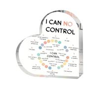 Decoración de salud mental, diseño en forma de corazón, 10 x 10 x 1 cm, letrero de afirmación de corazón, decoración de escritorio acrílico, regalo pensado, para escritorio, psicología, hogar, escuela