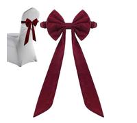 Decoración de Sillas Lazos Navideños - 75x50 cm Lazos Decorativos para Sillas Rojos Guirnalda de Sillass de Comedor | Contraportada para fiesta de boda, fiesta de invierno, restaurante en casa