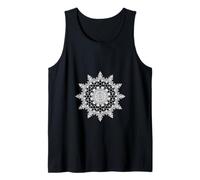 Decoración de símbolo de meditación de Mandala Blanca Camiseta sin Mangas