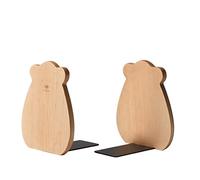 Decoración de sujetalibros Sujetalibros de madera de nogal negro, extremos de libros de escritorio, sujetalibros de oso bonito y estante de almacenamiento de libros, sujetalibros de arte interesante para niños Adornos de sala de estar de oficina