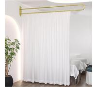 Decoración de tabiques domésticos Cortinas Con Compartimentos De Privacidad, Cortinas Separadoras De Ambientes Con Ojales De Malla Elástica En 5 Colores Separadores de ambientes colgantes(Bianco,2.3m)