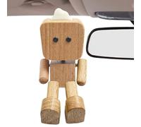 Decoración de tablero de instrumentos para coche, de figura humana de madera para tablero de instrumentos, escultórico con patas oscilantes para salidas familiares