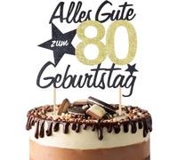 Decoracion de tarta 80 cumpleaños hombre mujer 80 cumpleaños feliz 80 años feliz 80 cumpleaños adorno de tarta adorno de tarta 80 cumpleaños dorado para 80 cumpleaños mujer hombre