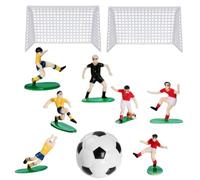 Decoración de Tartas Fútbol 3D, Topper de Tarta con Figuras de Jugadores de Fútbol, Adornos de Pastel Temático Deportivo para Cumpleaños, Baby Shower, Bodas, Fiestas de Fútbol y Eventos Deportivos
