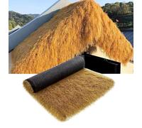 Decoración de techo de paja artificial, plástico para techos de paja, paneles de paja, estilo mexicano, rollo de paja de palma artificial (1 x 20 m)