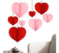Decoración De Techo De San Valentín, Colgante De Papel Con Forma De Amor, De Techo De Corazón De Boda, Para Alféizares De Ventanas Interiores Y Exteriores, Patio, Reuniones Familiares,