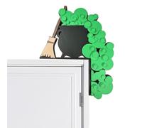 Decoración De Topper De La Puerta De Halloween | Divertido Adorno De Esquina De La Puerta De Halloween | Decoración Del Marco De La Puerta De Brujas De Calabaza Fantasma De Madera | Panel De Esquina