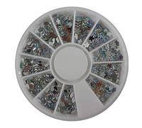 Decoración de uñas de moda con diamantes de imitación de color coma, para decoración de manicura. Durabilidad