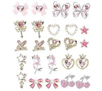 Decoración de uñas, Na-il A-RT Charms, Charms de uñas en forma de corazón, con fácil aplicación, compacto y portátil, 29 g, para salón, principiantes, mujeres, accesorios de manicura