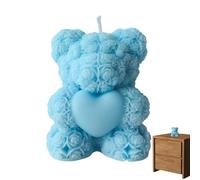Decoración De Velas De Oso De Aromaterapia - Pieza De Arte De De Fragancia Esculpida En 3D Hecha A Mano, Acento De Habitación Perfumado Calmante | Característica Duradera De Composición De D