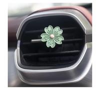decoración de ventilación de automóviles, clip de Difusor de aire acondicionado for coche con diseño de flores de cerezo, 4 unidades, bonita decoración interior for coche for mujer, color rosa(Green)