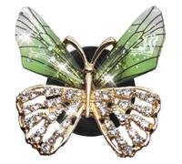 decoración de ventilación de automóviles, clip de Difusor de aire acondicionado for coche con forma de mariposa, 2 piezas, bonita decoración interior for mujer, color rojo(Green)