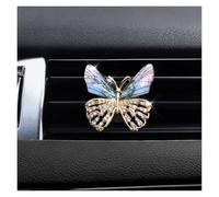 decoración de ventilación de automóviles, clip de Difusor de aire acondicionado for coche con forma de mariposa, 2 piezas, bonita decoración interior for mujer, color rojo(Blue)