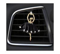 decoración de ventilación de automóviles, clip de Difusor de salida de aire acondicionado for coche de 2 piezas con forma de chica bailarina, bonita decoración interior for coche for mujer, color rojo