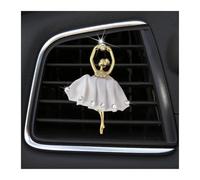 decoración de ventilación de automóviles, clip de Difusor de salida de aire acondicionado for coche de 2 piezas con forma de chica bailarina, bonita decoración interior for coche for mujer, color rojo
