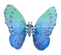 Decoración de ventilación de coche de metal en forma de mariposa con alas que se mueven suavemente para un efecto visual calmante mientras conduces (verde)