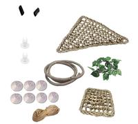 Decoración de vid de terrario con ventosa, rama trepadora flexible con textura de corteza sintética para caminos arbóreos, lugares de descanso, dragón barbudo, hamacas, lagartos, decoración de