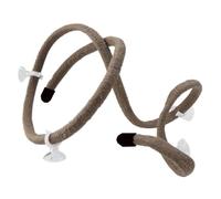 Decoración de vid de terrario con ventosa, rama trepadora flexible con textura de corteza sintética para caminos arbóreos, lugares de descanso, dragón barbudo, hamacas, lagartos, decoración de