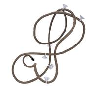 Decoración de vid de terrario con ventosa, rama trepadora flexible con textura de corteza sintética para caminos arbóreos, puntos de descanso, rama de terrario, accesorio de recinto flexible, de