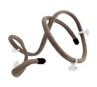 Decoración de vid de terrario con ventosa, rama trepadora flexible con textura de corteza sintética para caminos arbóreos, puntos de descanso, rama de terrario, accesorio de recinto flexible, de