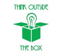 Decoración de vinilo para pared Citas Piensa más allá de la taquilla 51x66cm Decoración de tiendas Verde