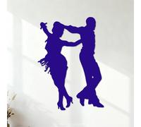 Decoración de vinilo para pared Espectáculo de baile latino: Salsa y Rumba 35x49.3cm Varios tamaños Azul oscuro