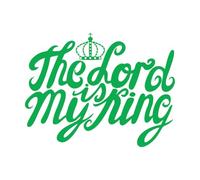 Decoración de vinilo para pared Letras hechas a mano "El Señor es Rey" hechas cerca 40x52.4cm Decoración artística Verde