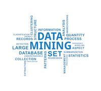 Decoración de vinilo para pared Minería de datos en la nube de palabras 51x63.6cm Decoración artística Azul