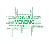 Decoración de vinilo para pared Minería de datos en la nube de palabras 68x84.8cm Embellecimiento de paredes Verde