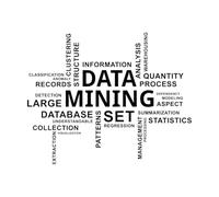 Decoración de vinilo para pared Minería de datos en la nube de palabras 68x84.8cm No daña la superficie de la pared Negro