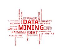 Decoración de vinilo para pared Minería de datos en la nube de palabras 68x84.8cm No se cae Rojo