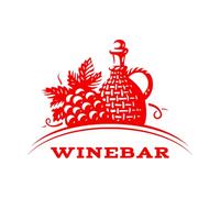 Decoración de vinilo para pared Tienda de vinos Restaurante Negocio Bebida alcohólica 34x47.3cm Cultura del tatuaje Rojo