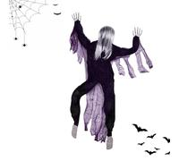 Decoración De Zombis De Escalada De Halloween - Tamaño Realista De La Vida De Figuras No Muertas Para Paredes Exteriores, Accesorios De Halloween De Escalada Animada Con Diseño Espeluznante Y Fijación