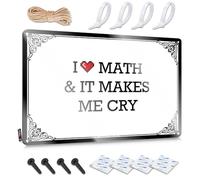 Decoración decorativa para decoración del hogar, colección I Love Math And It Makes Me Cry de estilo rústico para granja (30 x 40 cm)