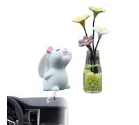 Decoración del automóvil en florero, decoraciones de tablero de animales - Decoración de automóviles de jarrón de flores pequeñas,Ornamentos de automóviles portátiles, accesorios interiores de automóv